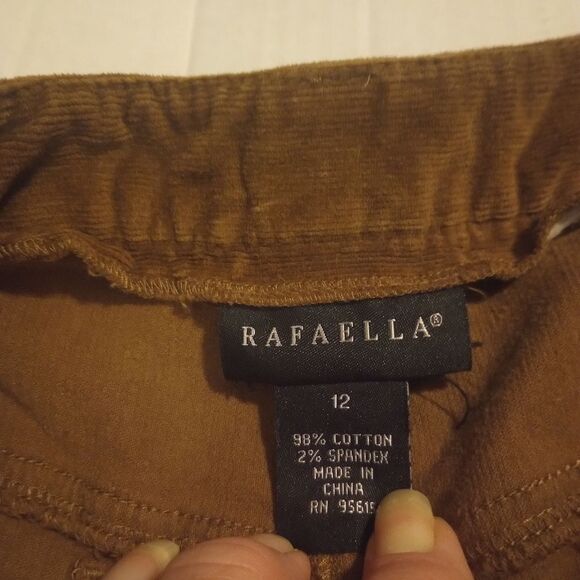 Rafaella brown corduroy pants with straight boot cut leg - Picture 6 of 10
